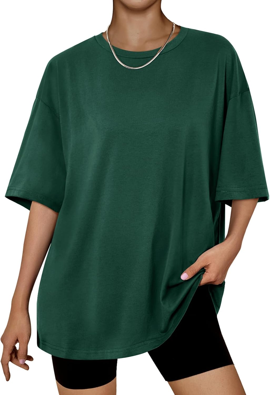 Trendy Queen Womens Oversized Summer T Shirts Fashion Workout Plus Size Tops Short Sleeve Beach Vacation Gym Clothes 2025