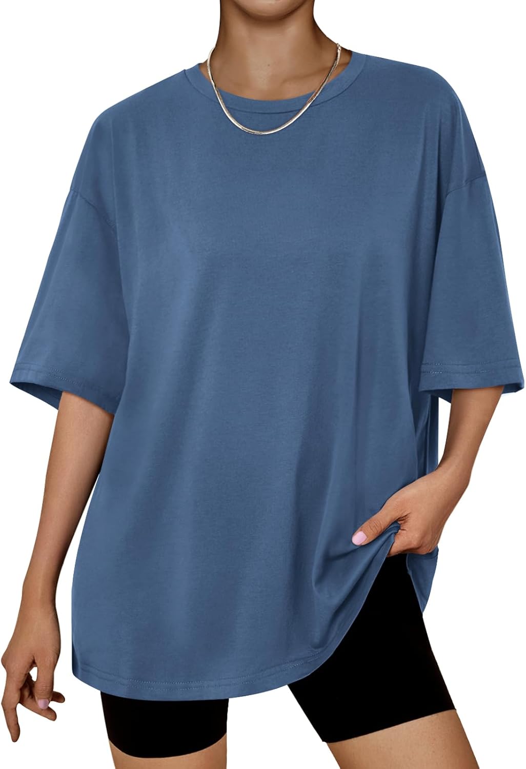 Trendy Queen Womens Oversized Summer T Shirts Fashion Workout Plus Size Tops Short Sleeve Beach Vacation Gym Clothes 2025