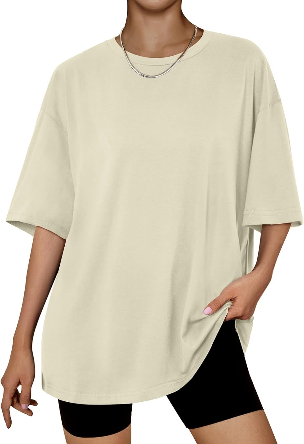 Trendy Queen Womens Oversized Summer T Shirts Fashion Workout Plus Size Tops Short Sleeve Beach Vacation Gym Clothes 2025