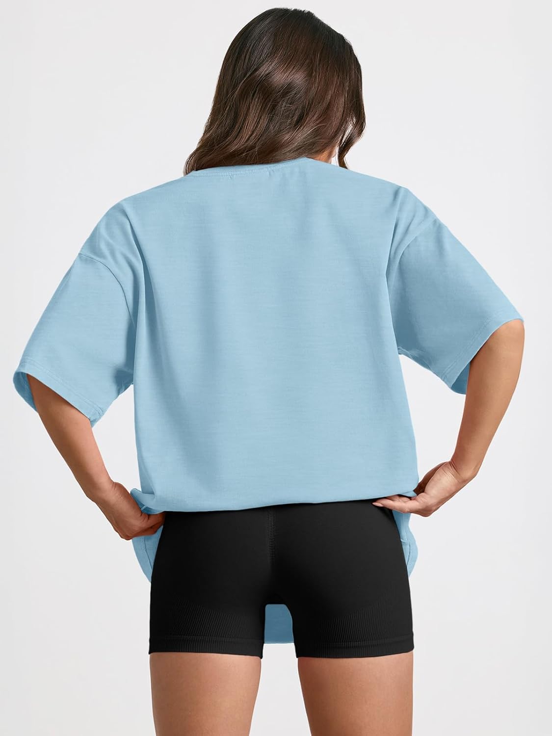 Trendy Queen Womens Oversized Summer T Shirts Fashion Workout Plus Size Tops Short Sleeve Beach Vacation Gym Clothes 2025