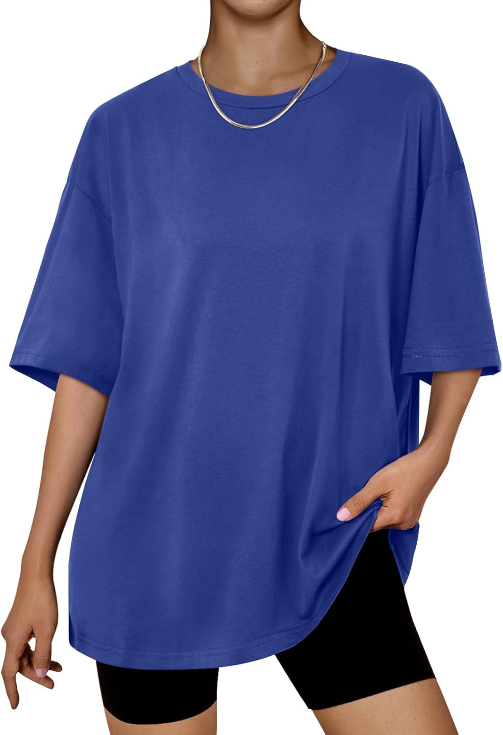 Trendy Queen Womens Oversized Summer T Shirts Fashion Workout Plus Size Tops Short Sleeve Beach Vacation Gym Clothes 2025