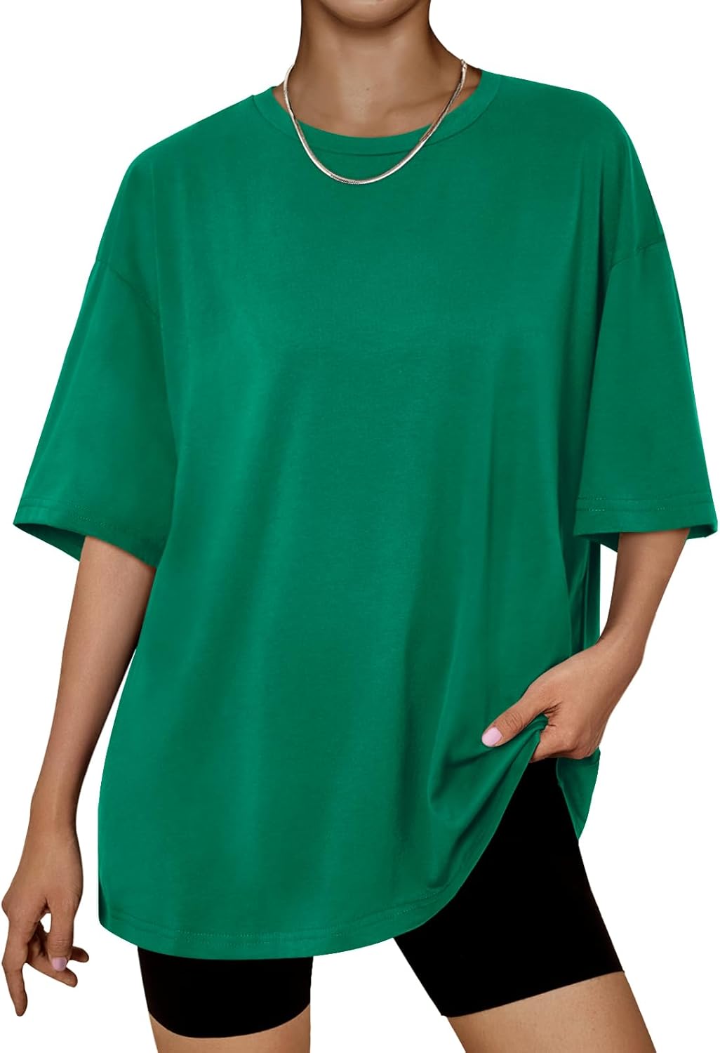 Trendy Queen Womens Oversized Summer T Shirts Fashion Workout Plus Size Tops Short Sleeve Beach Vacation Gym Clothes 2025