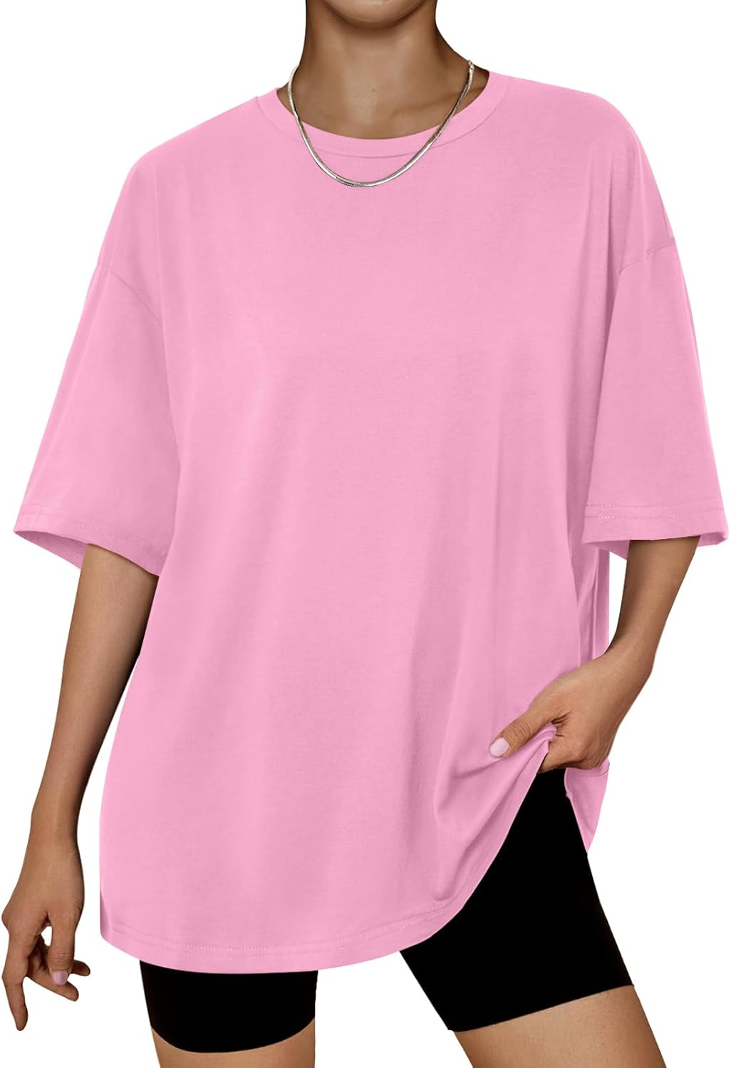 Trendy Queen Womens Oversized Summer T Shirts Fashion Workout Plus Size Tops Short Sleeve Beach Vacation Gym Clothes 2025