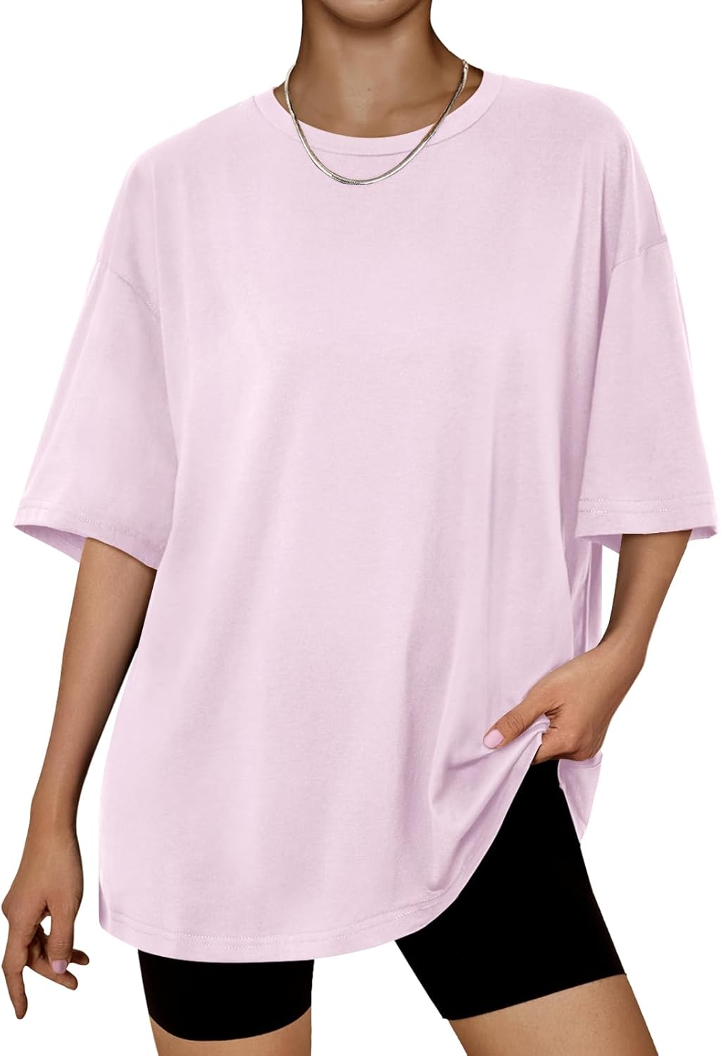 Trendy Queen Womens Oversized Summer T Shirts Fashion Workout Plus Size Tops Short Sleeve Beach Vacation Gym Clothes 2025