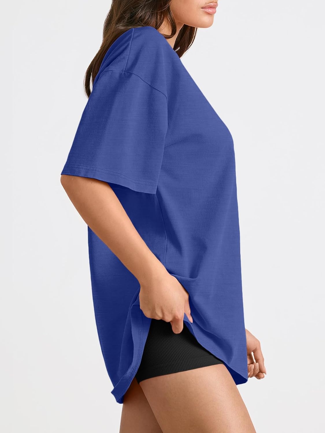 Trendy Queen Womens Oversized Summer T Shirts Fashion Workout Plus Size Tops Short Sleeve Beach Vacation Gym Clothes 2025