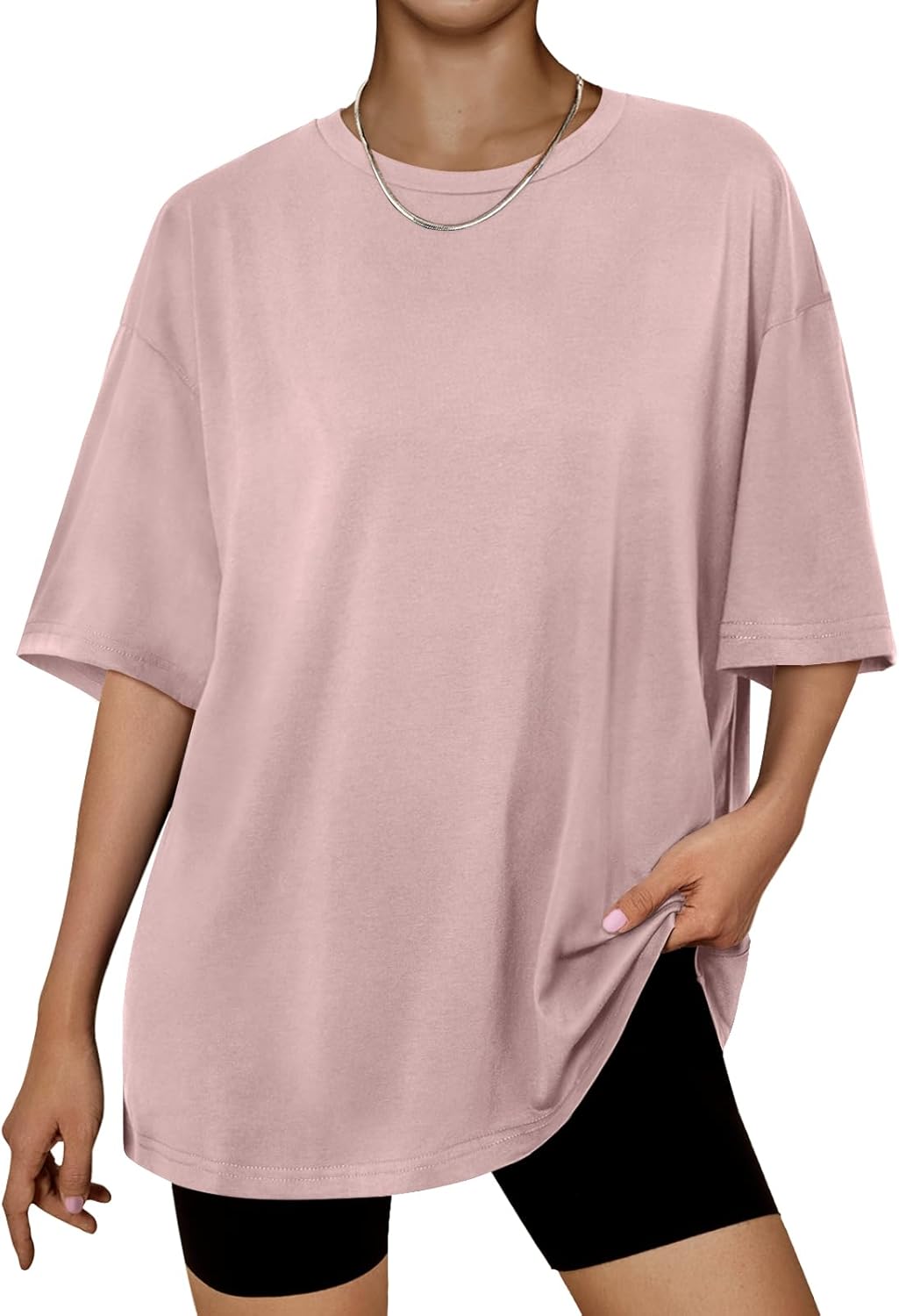 Trendy Queen Womens Oversized Summer T Shirts Fashion Workout Plus Size Tops Short Sleeve Beach Vacation Gym Clothes 2025