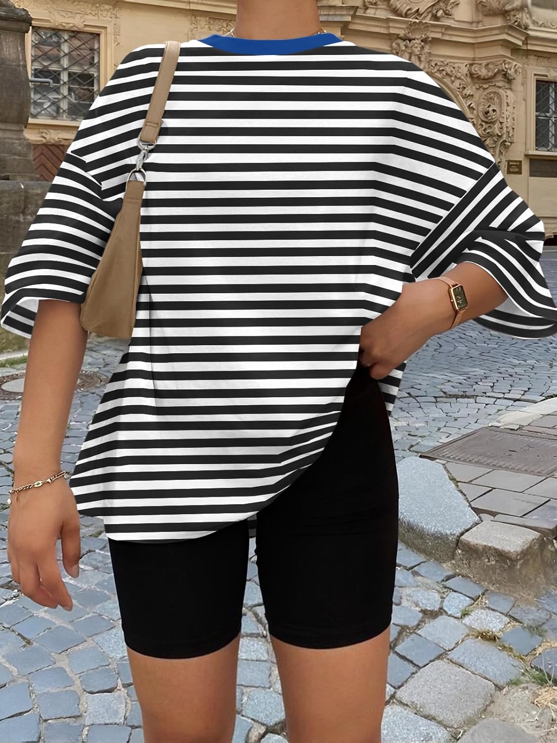 Trendy Queen Womens Oversized Summer T Shirts Fashion Workout Plus Size Tops Short Sleeve Beach Vacation Gym Clothes 2025